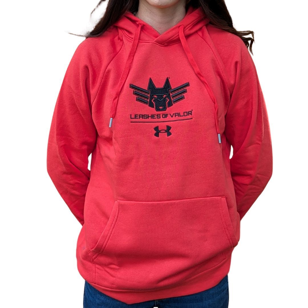 UA Hoodie Red with Embroidered Black Logo